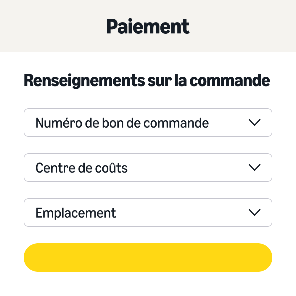Renseignements sur la commande (BOI)