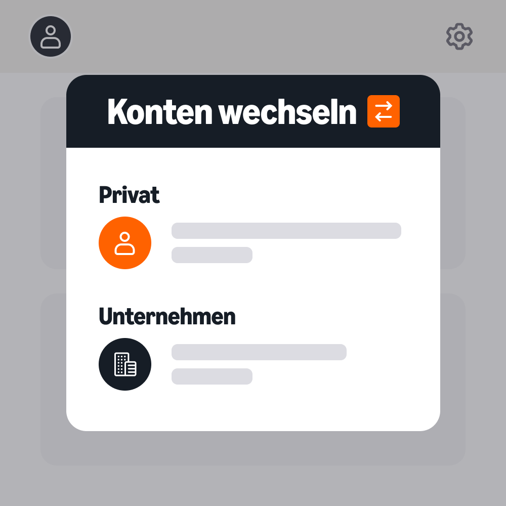 Konto wechseln