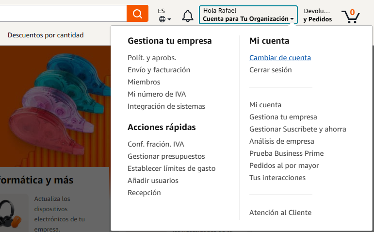 utilizar otra cuenta