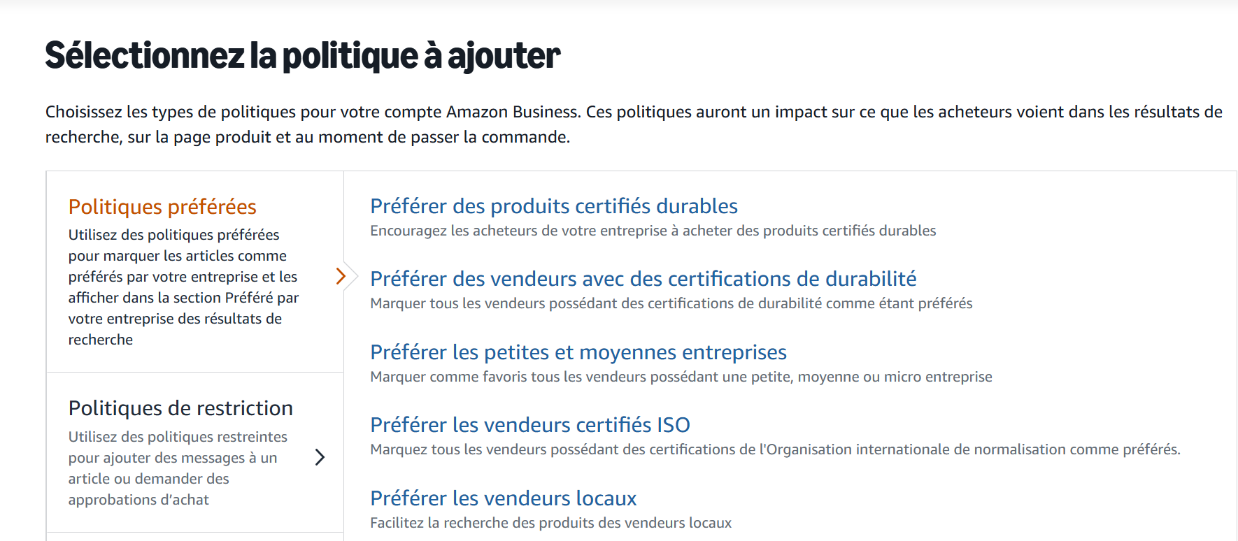 pr&eacute;f&eacute;rer les produits avec des certifications de durabilit&eacute;