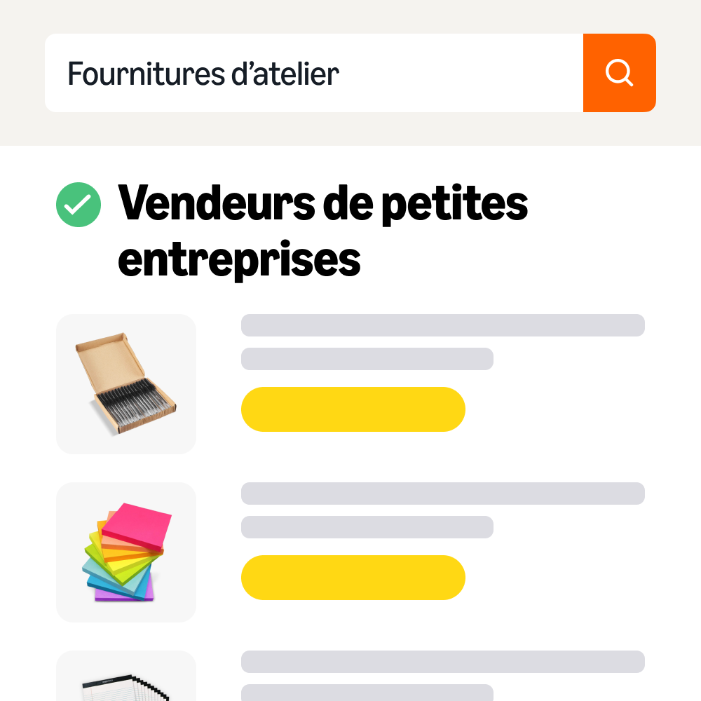 Vendeurs Business de petite taille