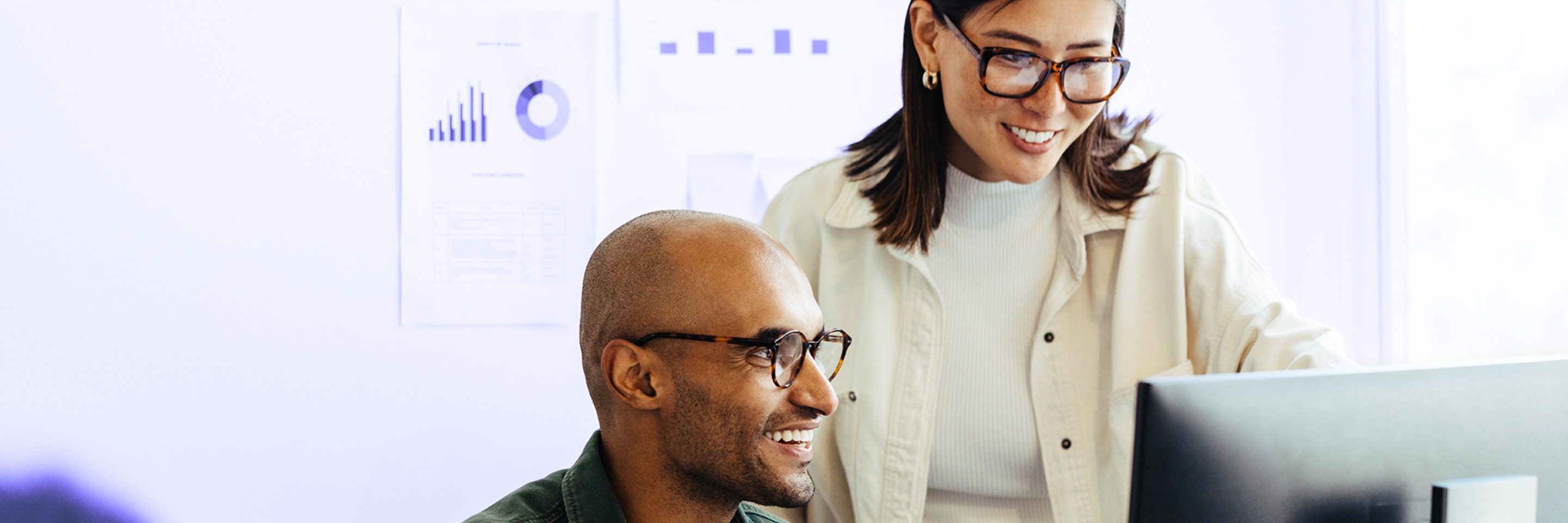 group of employees talking