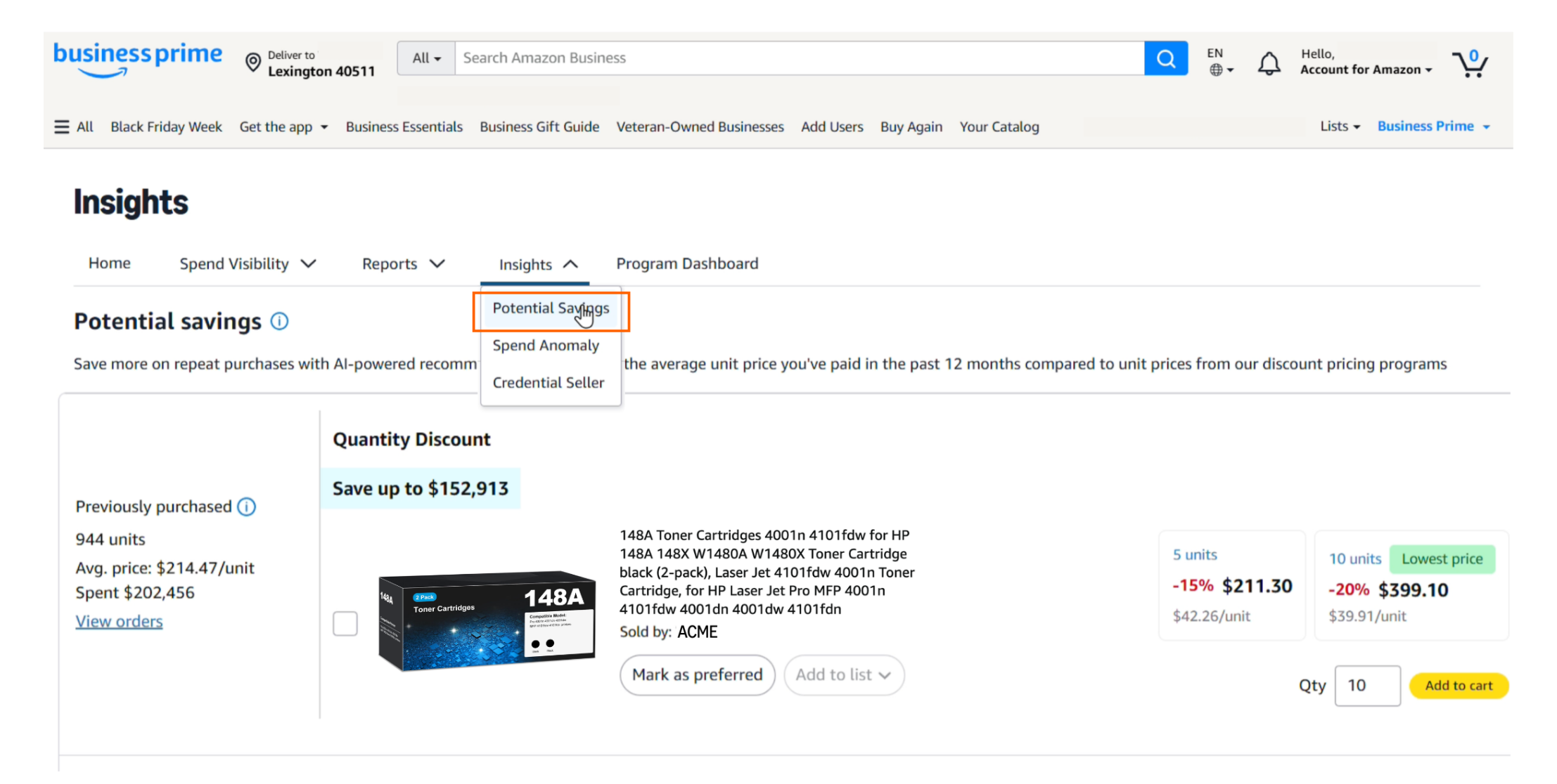  Amazon Business Savings Insights
