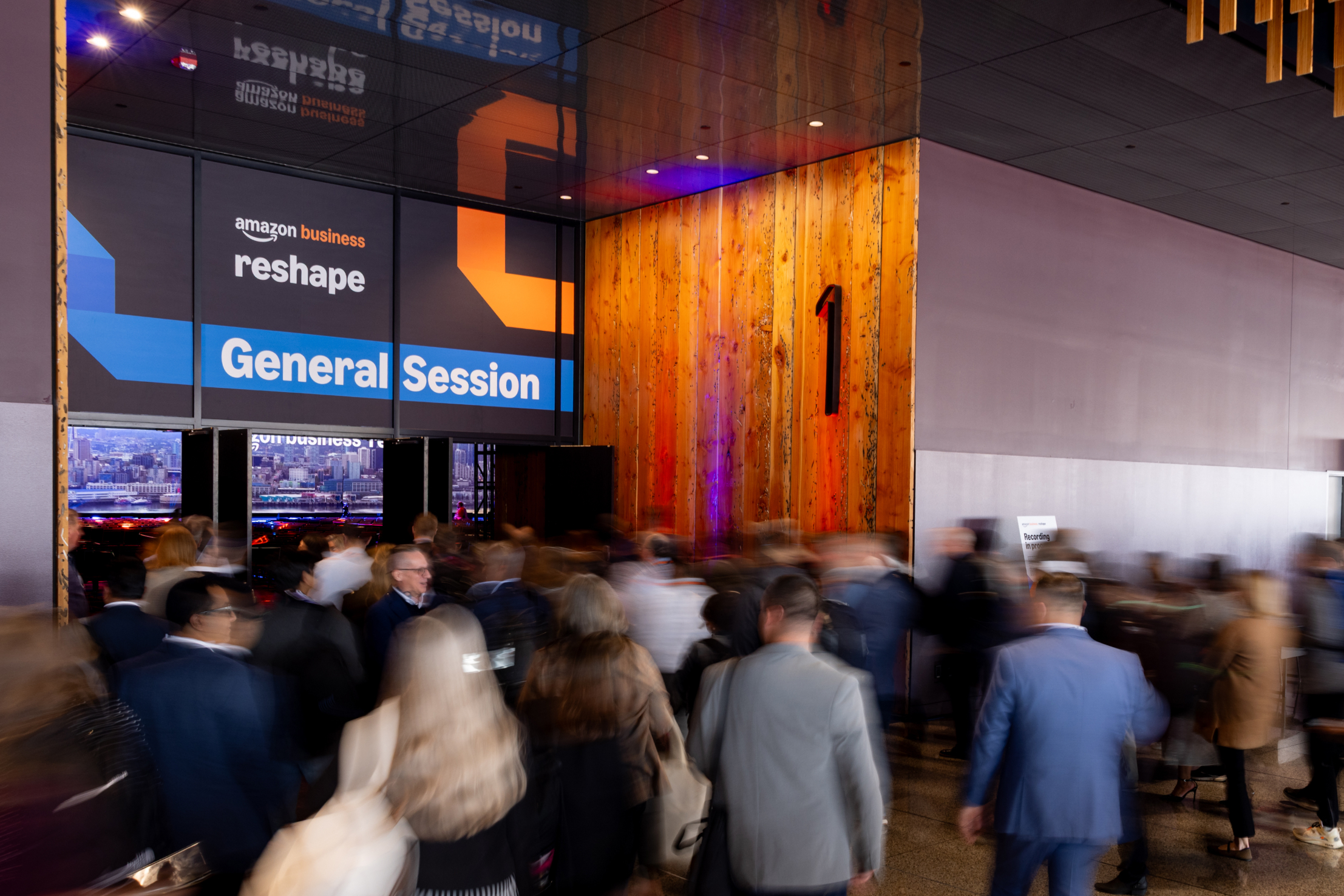 Guests attend the general session at Amazon Business Reshape 2025
