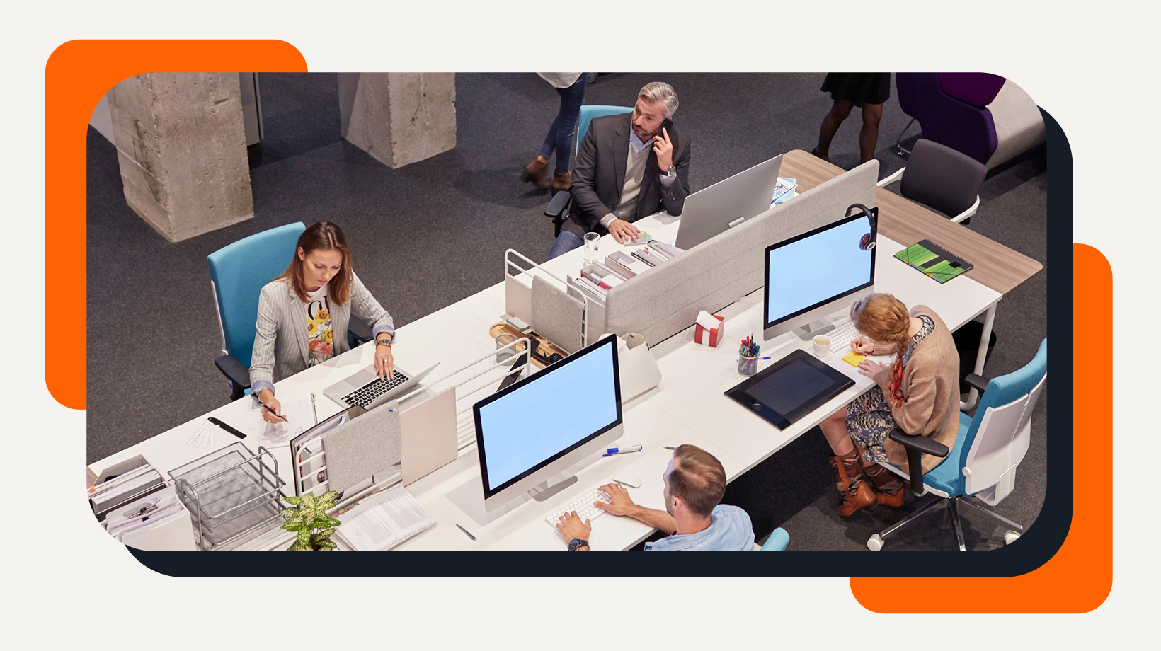 buyers and administrators in the office