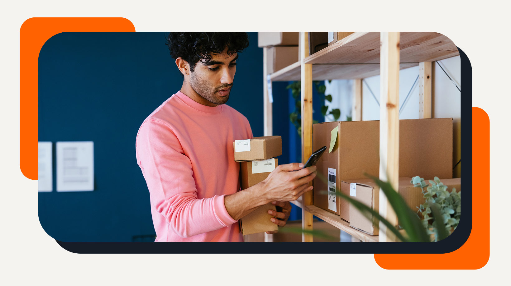 person looking at a mobile app