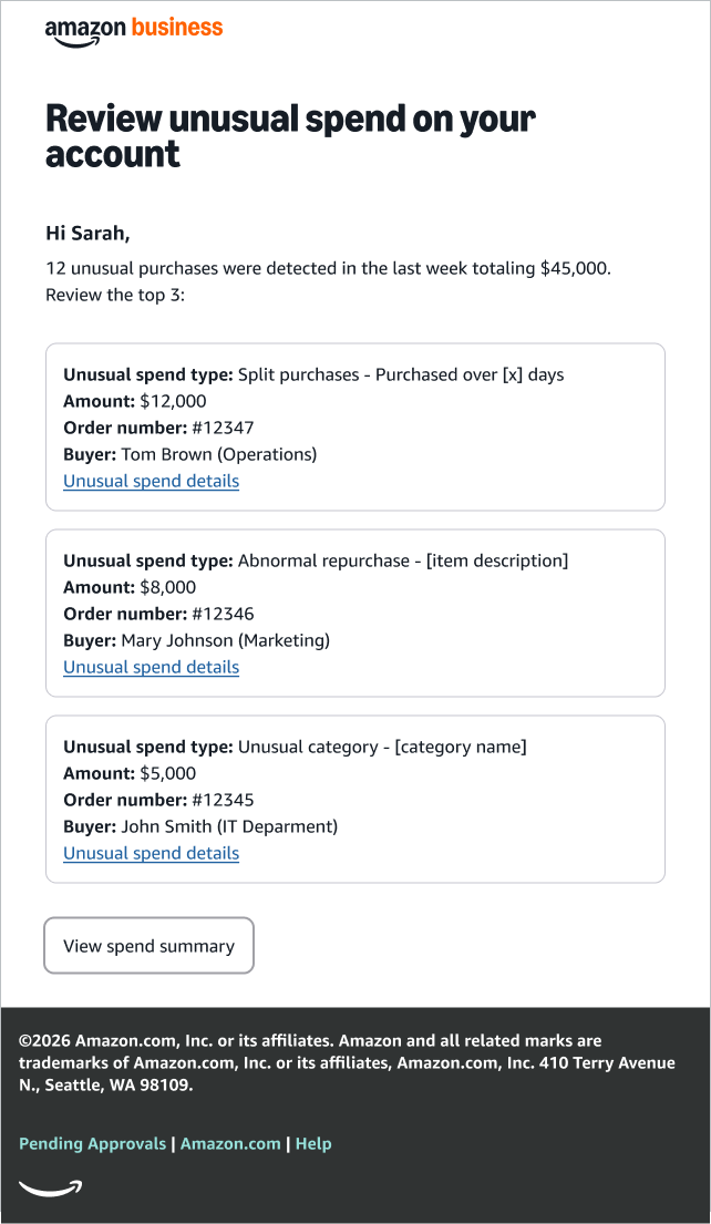  bi-weekly email summary