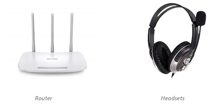 Router and Headsets