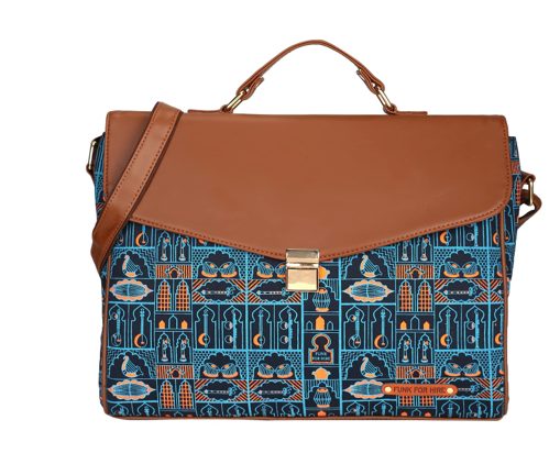 Funk For Hire Women Printed Canvas Laptop Bag