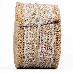 HOME BUY's Jute Lace Natural Burlap Rolls