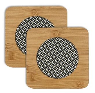 HOKIPO Eco-Friendly Bamboo Wooden Coasters