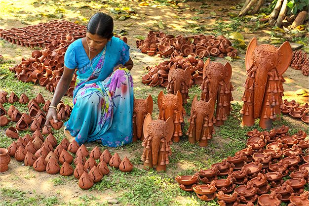 woman doing small business