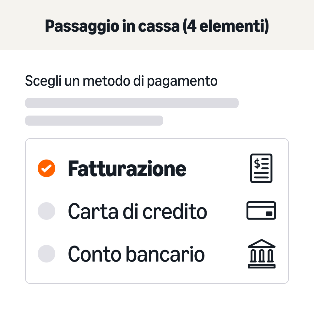 opzioni di pagamento