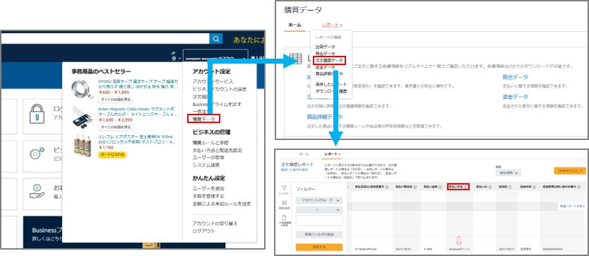 グループポイント数の確認画面